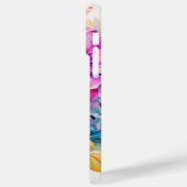 明るい色の3Dルックフラワー Case-Mate iPhoneケース (裏面 / 左)