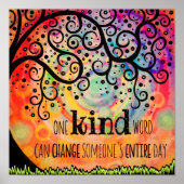 明るい色の"1つの親切な日" ポスター (正面)
