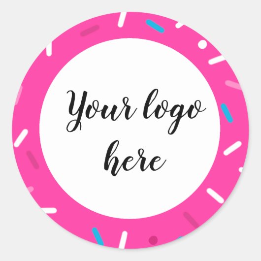 明るい色のSprinkleパターンシール ラウンドシール (正面)