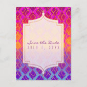 明るい色アラビアンモロッコガラス日付を保存 案内ポストカード (正面)