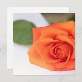 明るい色オレンジ色バラあなたのテキストフラットカード (正面/裏面)