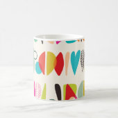 明るい色パターン（の模様が）ある コーヒーマグカップ (中央)