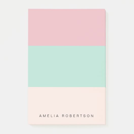 明るい色ブロパーソナライズされたック ポストイット (正面)