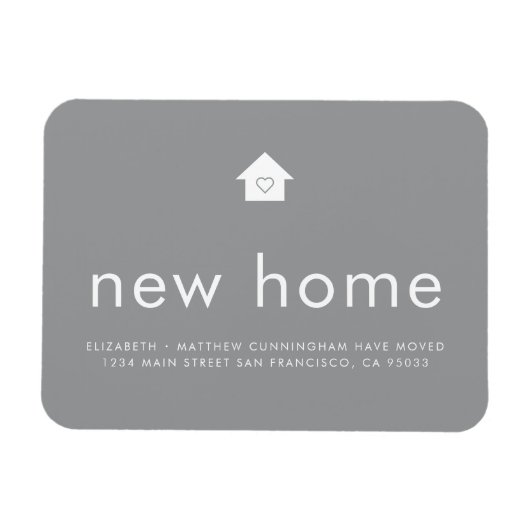 明るい色モダンのミニマリストニューホーム マグネット (横)