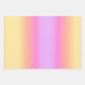 明るい色モダンピンク赤オレンジユニーク色 ラッピングペーパーシート (正面3)