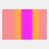 明るい色モダンピンク赤オレンジユニーク色 ラッピングペーパーシート (正面)