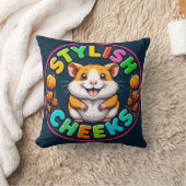 明るい色合いのかわいいハムスター クッション (ブランケット)