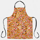 明るい色合いのレンガのようなスケッチ エプロン (正面)