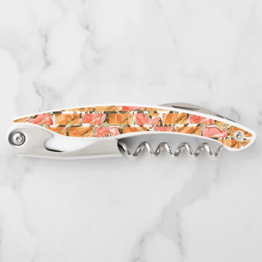 明るい色合いのレンガのようなスケッチ ソムリエナイフ (正面)