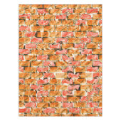 明るい色合いのレンガのようなスケッチ テーブルクロス (正面)