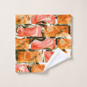 明るい色合いのレンガのようなスケッチ バスタオルセット (ウォッシュタオル)