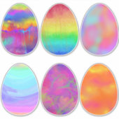 明るい色彩の鮮やかイースターエッグ シール (正面)