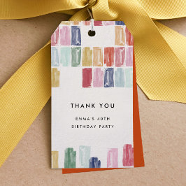 明るい色彩の鮮やか宝石ありがとうギフトラベル ギフトタグ