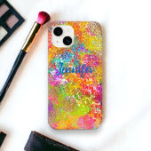 明るい色数々ののキラキラカスタムシ Case-Mate iPhoneケース