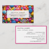 明るい色数々ののスイーツキャンディトリートスイートショップ 名刺 (正面/裏面)
