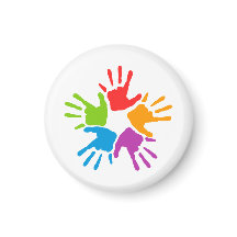 明るい色数々ののダイバーシティ手プリント