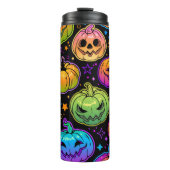 明るい色数々ののハロウィーンカボチャ模様 タンブラー (正面)