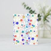 明るい色数々のの円ホワイトスクラップブック紙 (スタンド正面)
