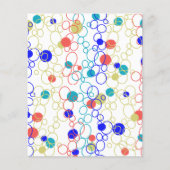 明るい色数々のの円ホワイトスクラップブック紙 (正面)