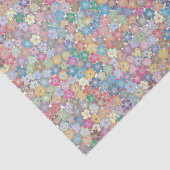 明るい色数々のの小さな花が切り離される 薄葉紙 (詳細)