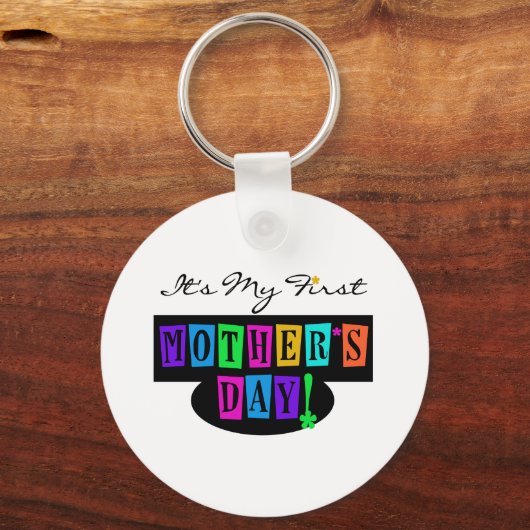 明るい色母の日Tシャツとギフト キーホルダー (正面)