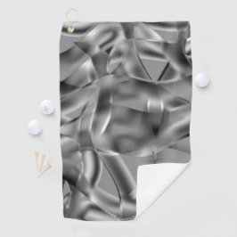 明るい色調の曲線状の灰色の形状 ゴルフタオル