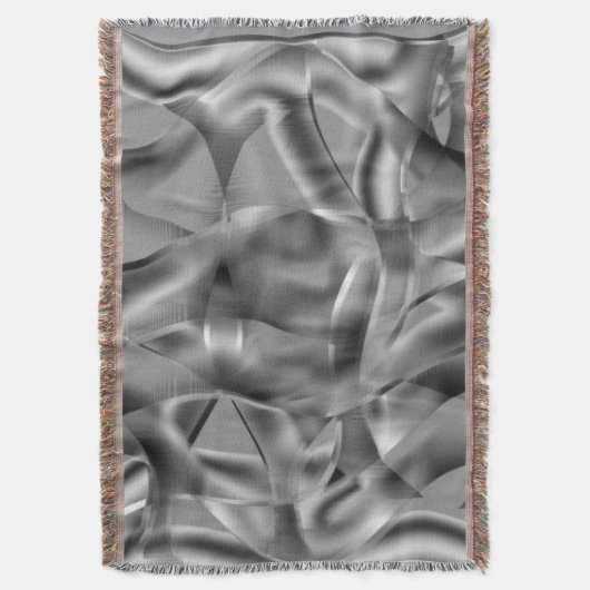 明るい色調の曲線状の灰色の形状 スローブランケット (正面縦)
