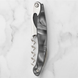 明るい色調の曲線状の灰色の形状 ソムリエナイフ