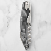 明るい色調の曲線状の灰色の形状 ソムリエナイフ (裏面)