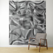 明るい色調の曲線状の灰色の形状 タペストリー (インサイチュ)