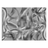 明るい色調の曲線状の灰色の形状 テーブルクロス (正面(横))