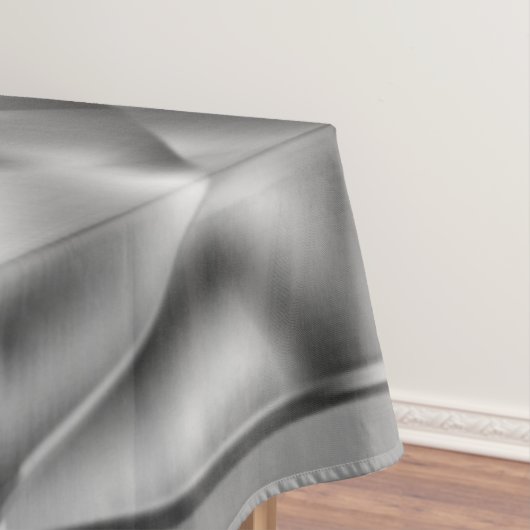 明るい色調の曲線状の灰色の形状 テーブルクロス (インサイチュ)