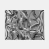 明るい色調の曲線状の灰色の形状 ドアマット (正面)