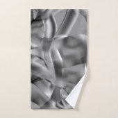 明るい色調の曲線状の灰色の形状 バスタオルセット (ハンドタオル)