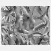 明るい色調の曲線状の灰色の形状 フリースブランケット (正面(横))