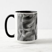 明るい色調の曲線状の灰色の形状 マグカップ (左)