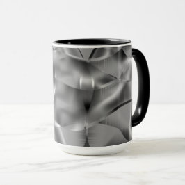 明るい色調の曲線状の灰色の形状 マグカップ