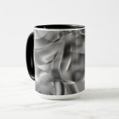 明るい色調の曲線状の灰色の形状 マグカップ (正面左)
