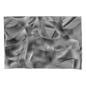 明るい色調の曲線状の灰色の形状 枕カバー (正面左)