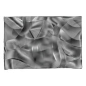 明るい色調の曲線状の灰色の形状 枕カバー (正面右)