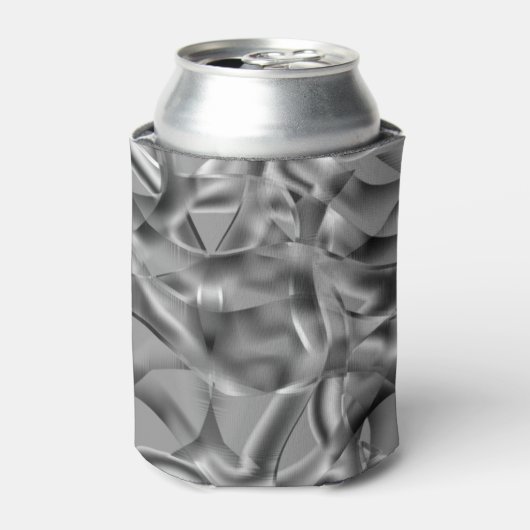 明るい色調の曲線状の灰色の形状 缶クーラー (缶正面)