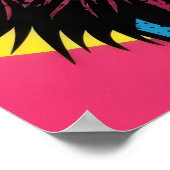 明るい色鮮やかのライオン ポスター (角)