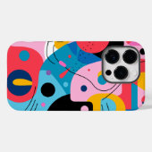 明るい色+遊び心のある形+モダンな幾何学 Case-Mate iPhoneケース (裏面 (横))