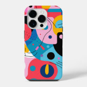 明るい色+遊び心のある形+モダンな幾何学 iPhoneケース (裏面)