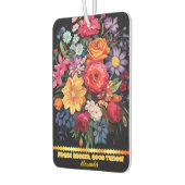 明るい花で空気をリフレッシュ カーエアーフレッシュナー (左)