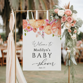 明るい花と柑橘系ベビーシャワーへようこそ