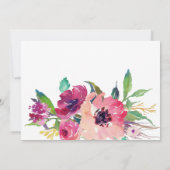 明るい花のウェディングシャワー招待状 招待状 (裏面)