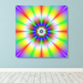 明るい花のキャンバス印刷 キャンバスプリント (インサイチュ (ウッドフロア))