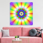 明るい花のキャンバス印刷 キャンバスプリント (インサイチュ (リビング))