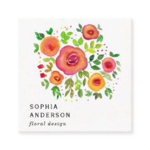 明るい花のフローラブーケ、水絵画の色